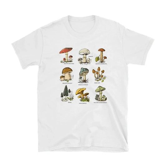 Mushroom Print Short Sleeve T-shirt