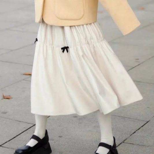 White Bow Maxi Skirt