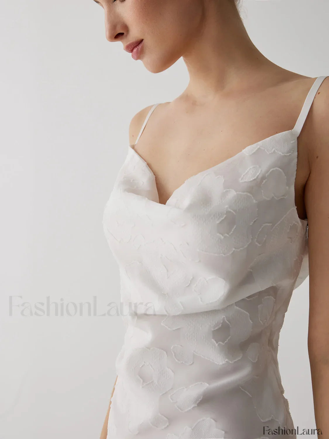 Floral Jacquard Open Trendy Back Long Dress