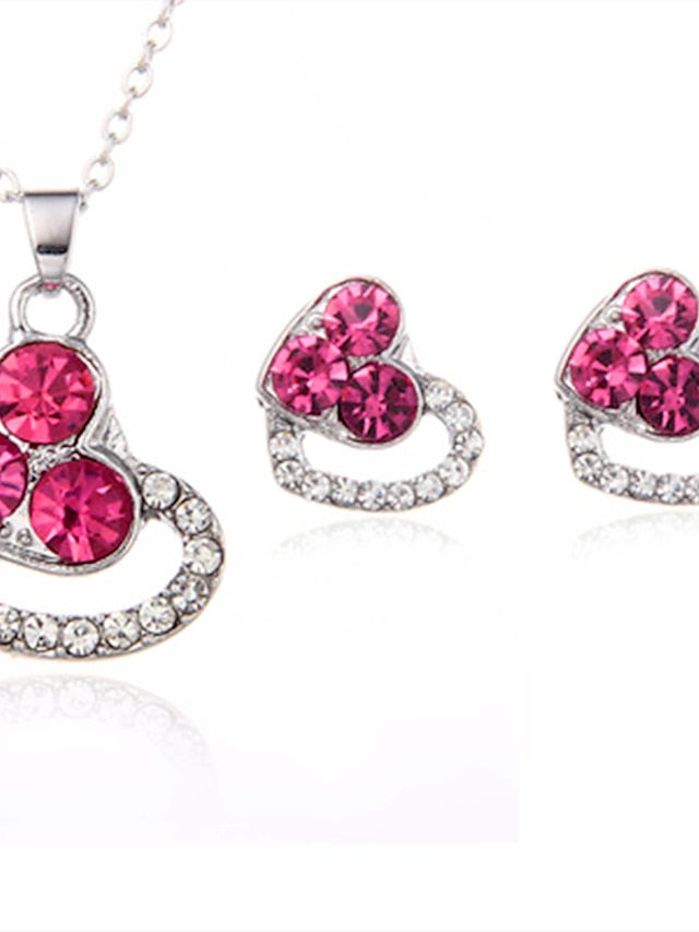 necklace Chic & Modern Street Heart Jewelry Sets / Silver / Pink / Fall / Winter / Spring for Women