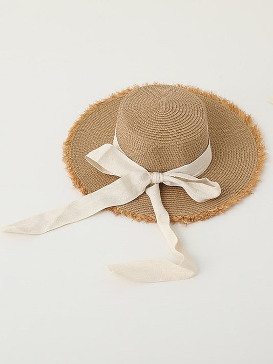 Sun Hat Straw Hat Daily Holiday Straw Vacation Beach Sunscreen Breathability 1 pcs for Women