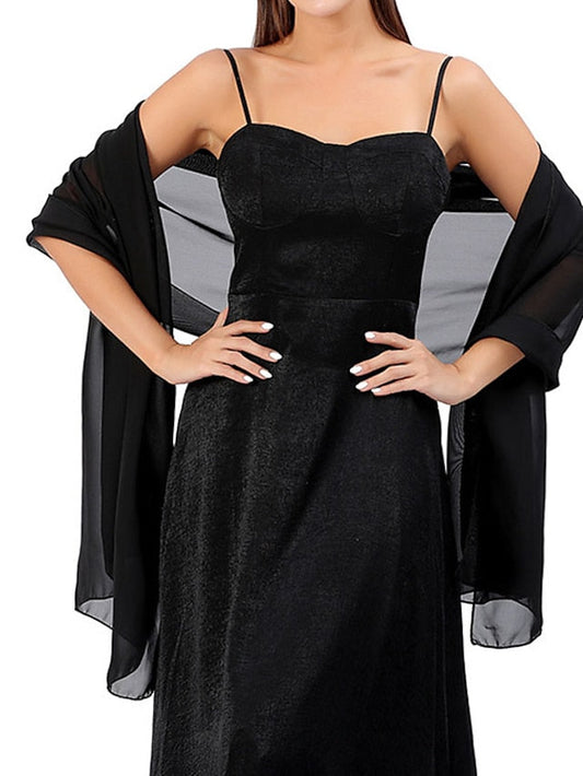 Shawls & Wraps Party Wedding Indoor Grey Beige Fuchsia Scarf Pure Color for Women