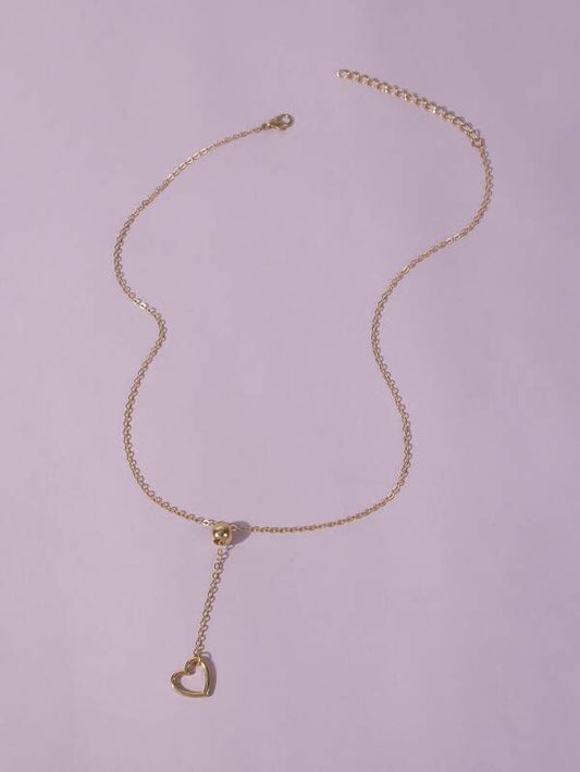 Heart Pendant Y-lariat Necklace for Women