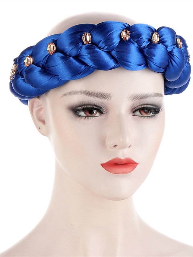 Latest Exaggerated Big Satin Twist Braid Headband African Accessories Women Fashion Turbans Ladies Head Wraps for Women