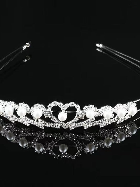 1PC Headbands Headband For Wedding Party Evening Birthday Drusy Imitation Pearl Rhinestone Alloy 1 2 3 for Women
