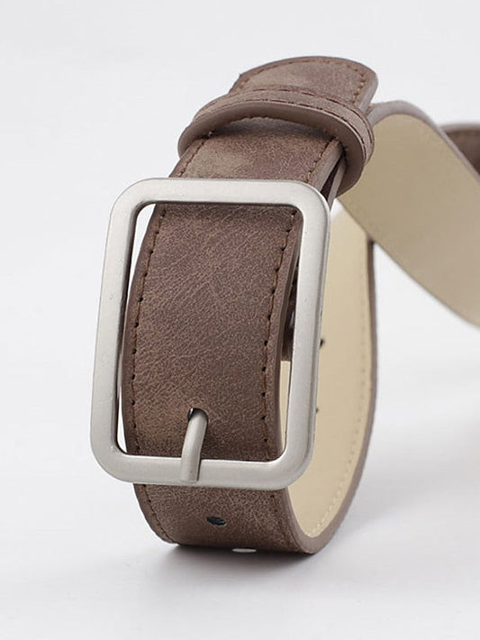 Belt PU Black Khaki Brown Navy Blue Coffee Waist Belt Daily Work Pure Color / Vintage / Spring / Summer / Fall / Winter for Women