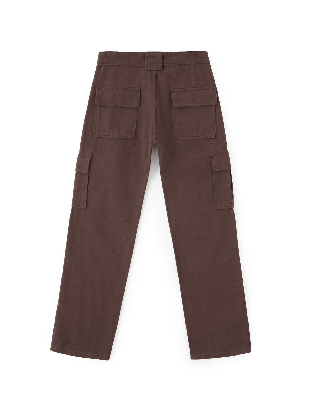 Vintage Wash Brown Baggy Cargo Jeans