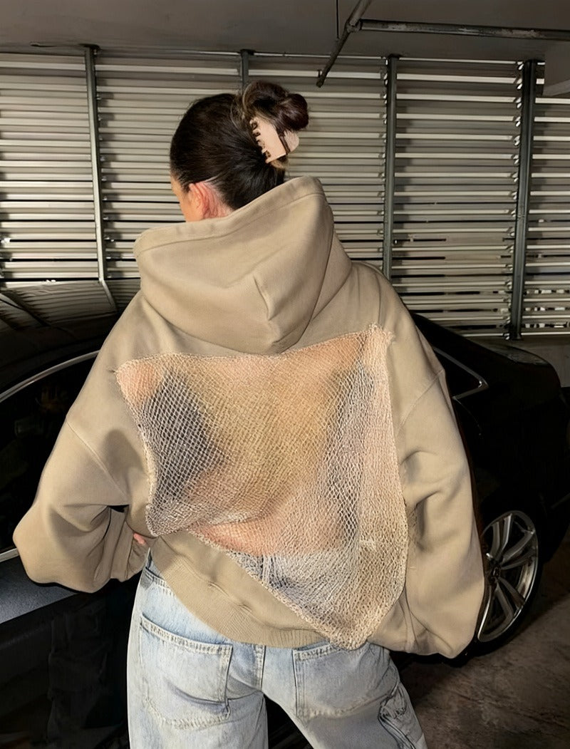 Aurora Rhinestone Backless Hoodie