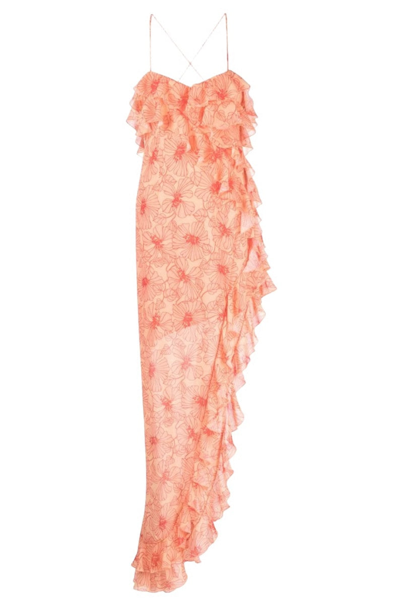 Tranquilla Ruffled Midi Dress