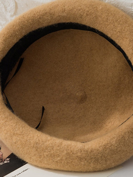 Hat Beret Hat Black Pink Wine Outdoor Street Dailywear Fleece Pure Color Warm Breathable for Women