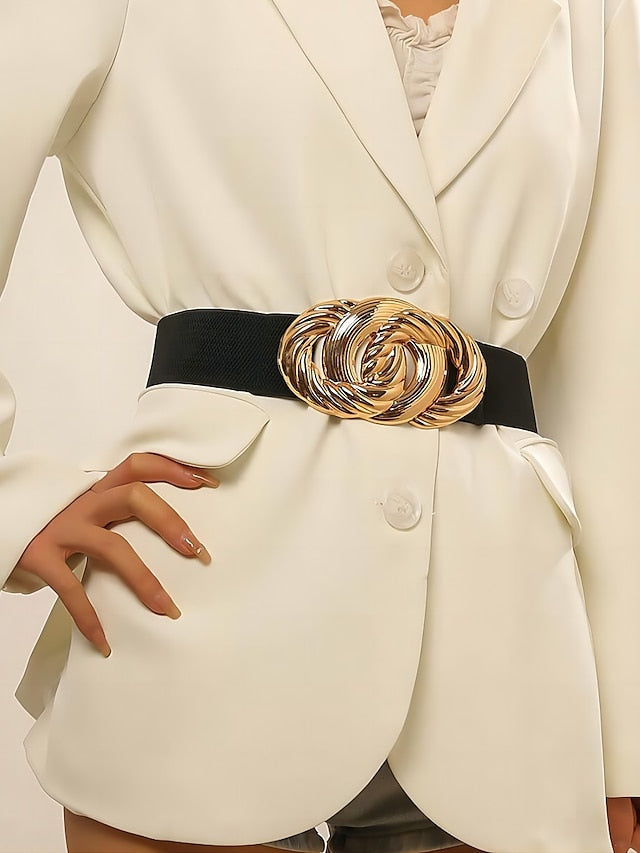 Belt Elastic band Black Skinny Belt Dailywear Weekend Pure Color for Women