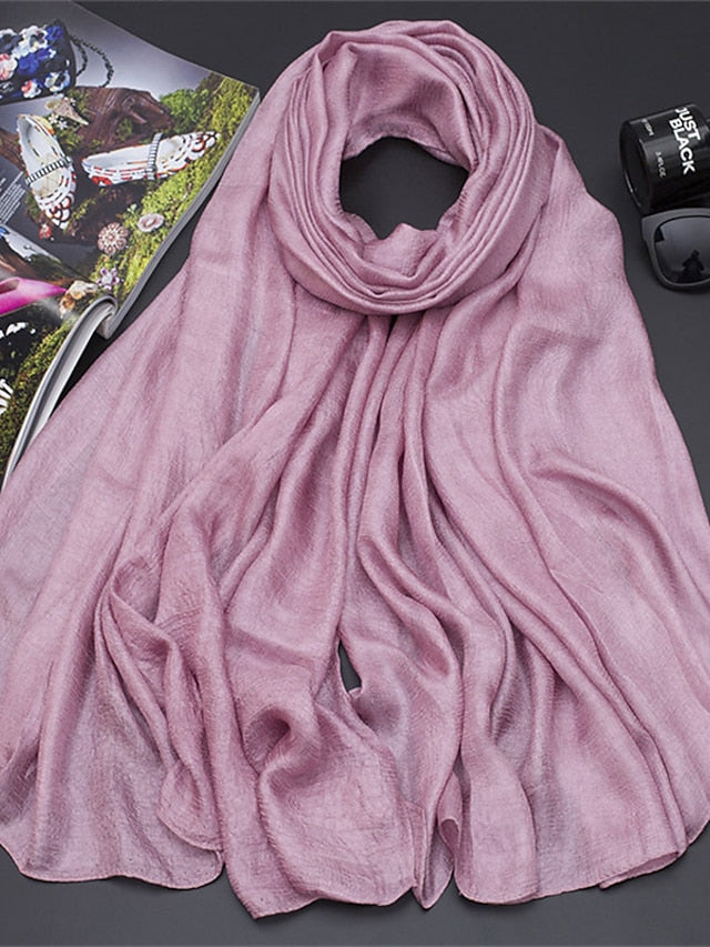 1 PC New Solid Color Scarf Long Style Thin Shawl Spring Summer Scarf Women Beautiful Scarves for Women