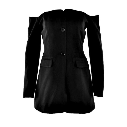 Long sleeve off shoulder button pocket mini dress | Festival Outfits Women
