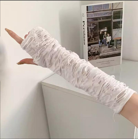 Hollow out solid patchwork gloves | Festival Outfits Women