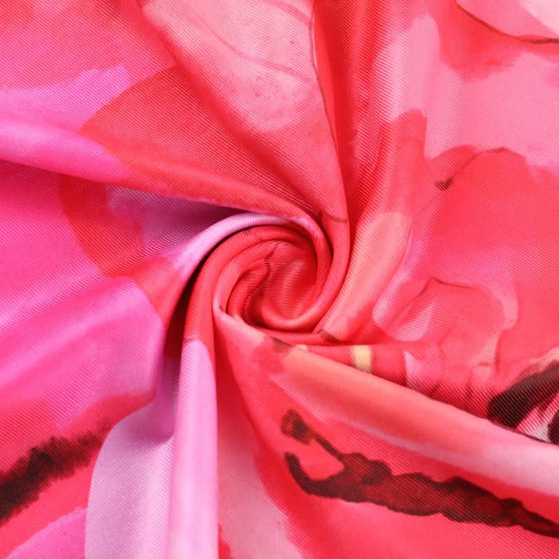 Cowl neck self tie flower print backless maxi dress | Festival Outfits Women