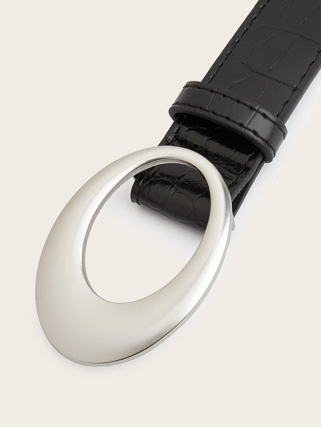 PU leather solid metal decor belt | Festival Outfits Women