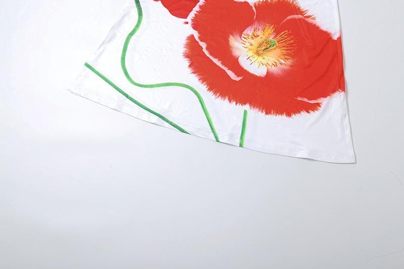 Flower print backless u neck cami maxi dress | Festival Outfits Women