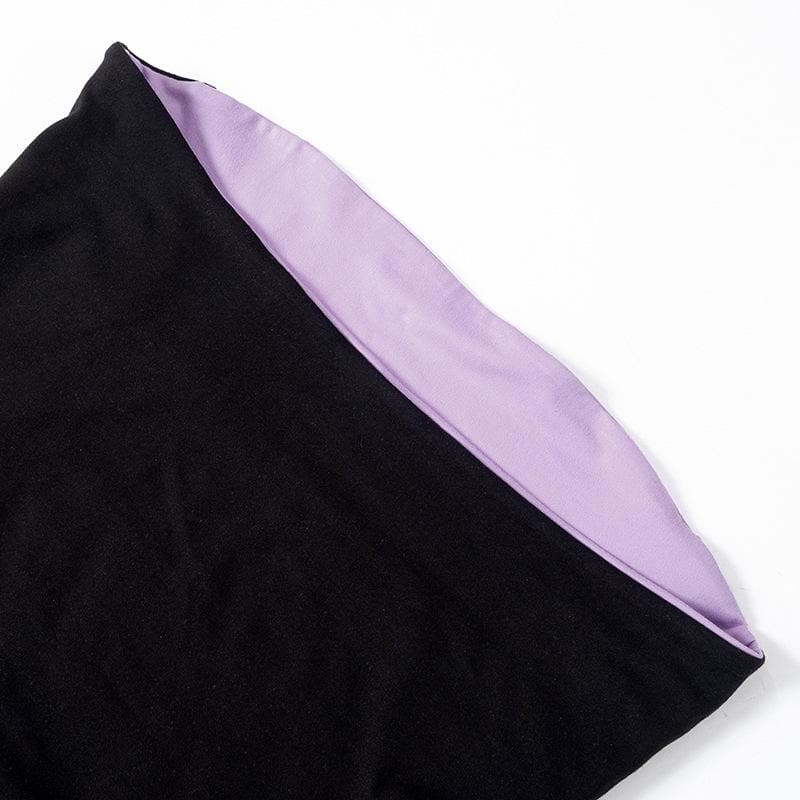 Contrast backless 2-way tube top | Festival Outfits Women