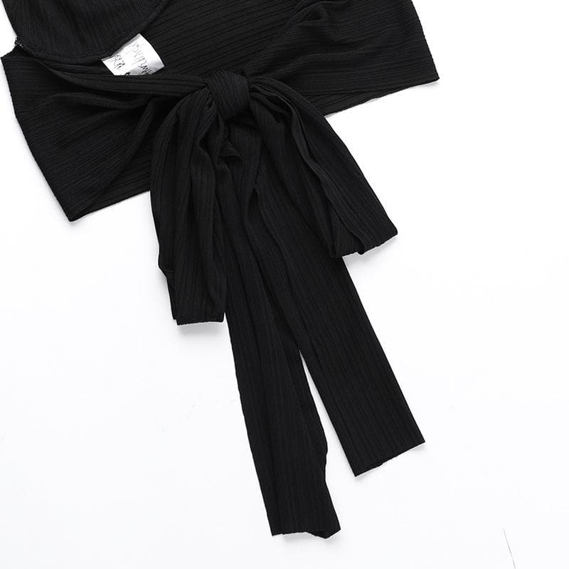 Halter v neck knotted backless maxi skirt set | Festival Outfits Women