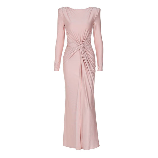 Long sleeve padded ruched maxi dress | Festival Outfits Women