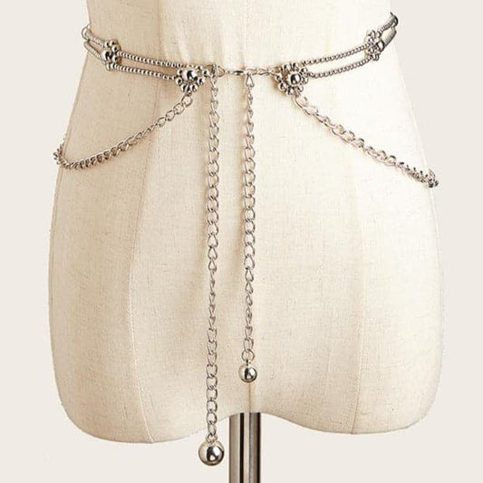 Flower beaded waist chain | Festival Outfits Women