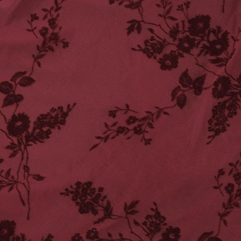 Flared sleeve off shoulder flower pattern top | Festival Outfits Women