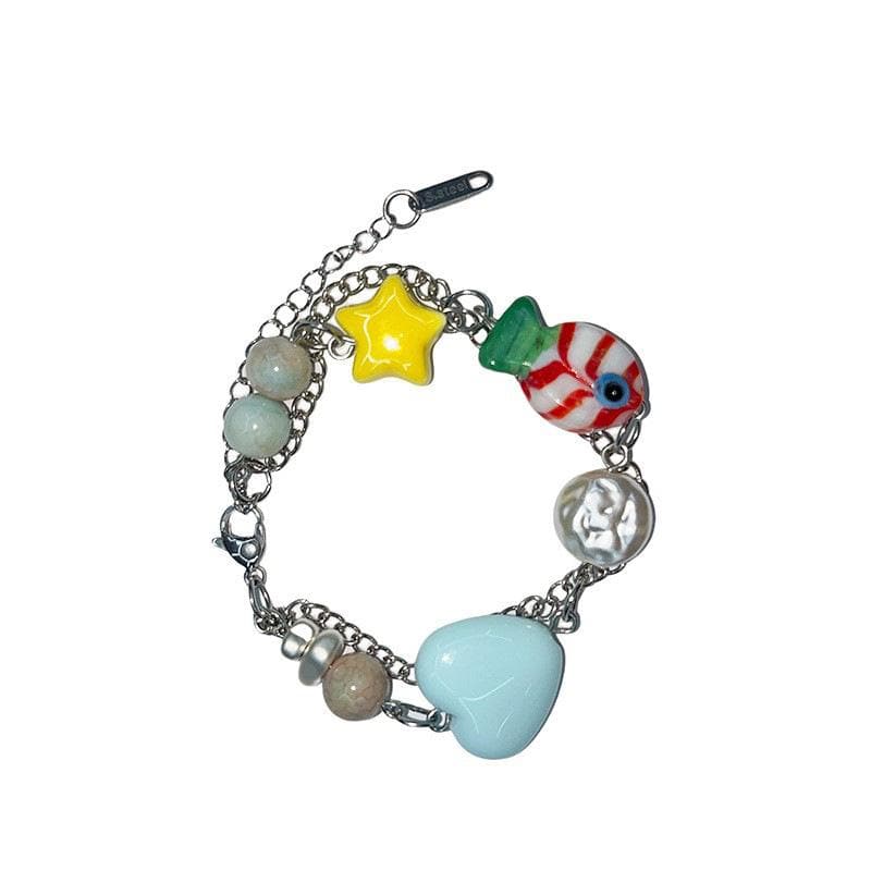 Multicolor star metal chain bracelet | Festival Outfits Women