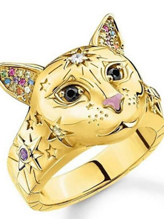 1PC Ring Adjustable Ring For Street Festival Alloy Classic Cat for Women