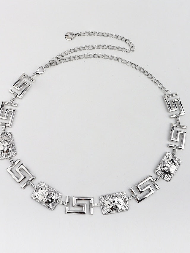 Chain Belt Metal Chain Metal Bucke Charm Pendent Casual Party Daily Silver Gold for Women