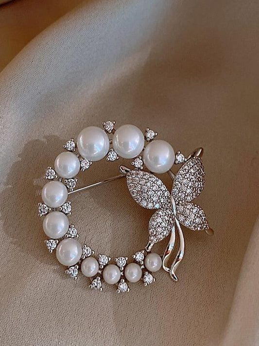 Brooches Retro Butterfly Luxury Sweet Brooch Jewelry Silver Gold Bowknot For Office Daily Prom Date Beach for Women