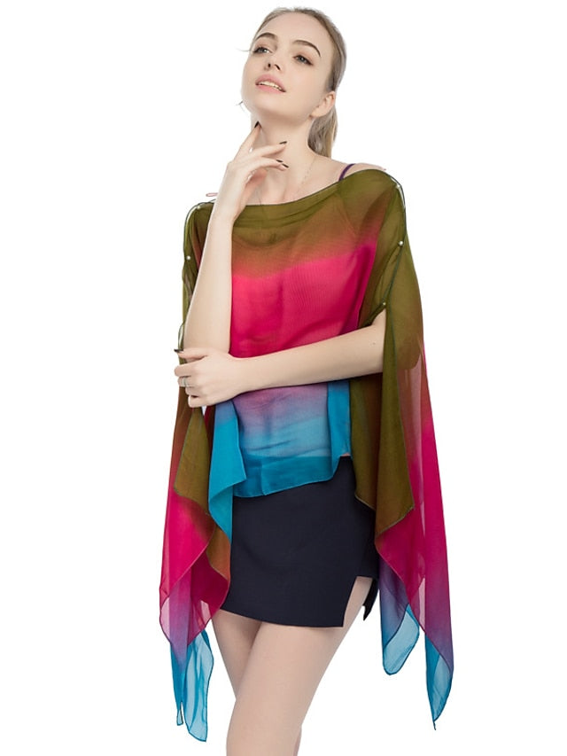 Scarves Shawl Party Holiday Chiffon Vacation Casual Bohemia Sunscreen Outdoor 1 PC for Women