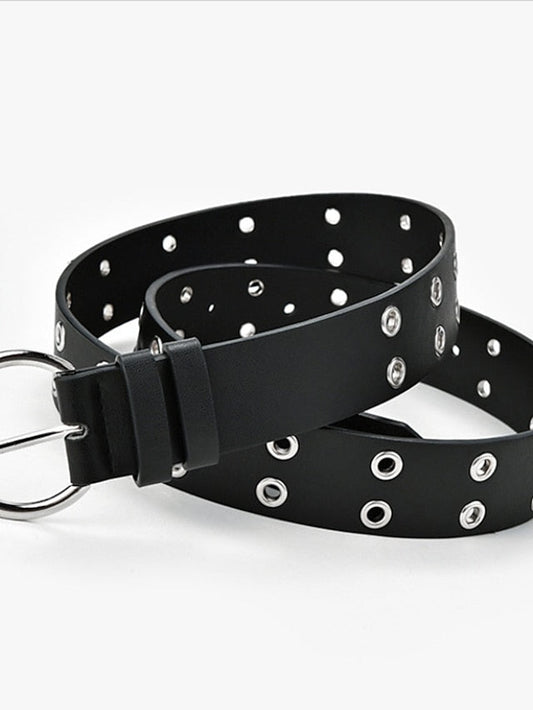 Unisex PU Buckle Belt PU Leather O-ring Buckle Eyelet Casual Classic Party Daily Black Brown Coffee for Women