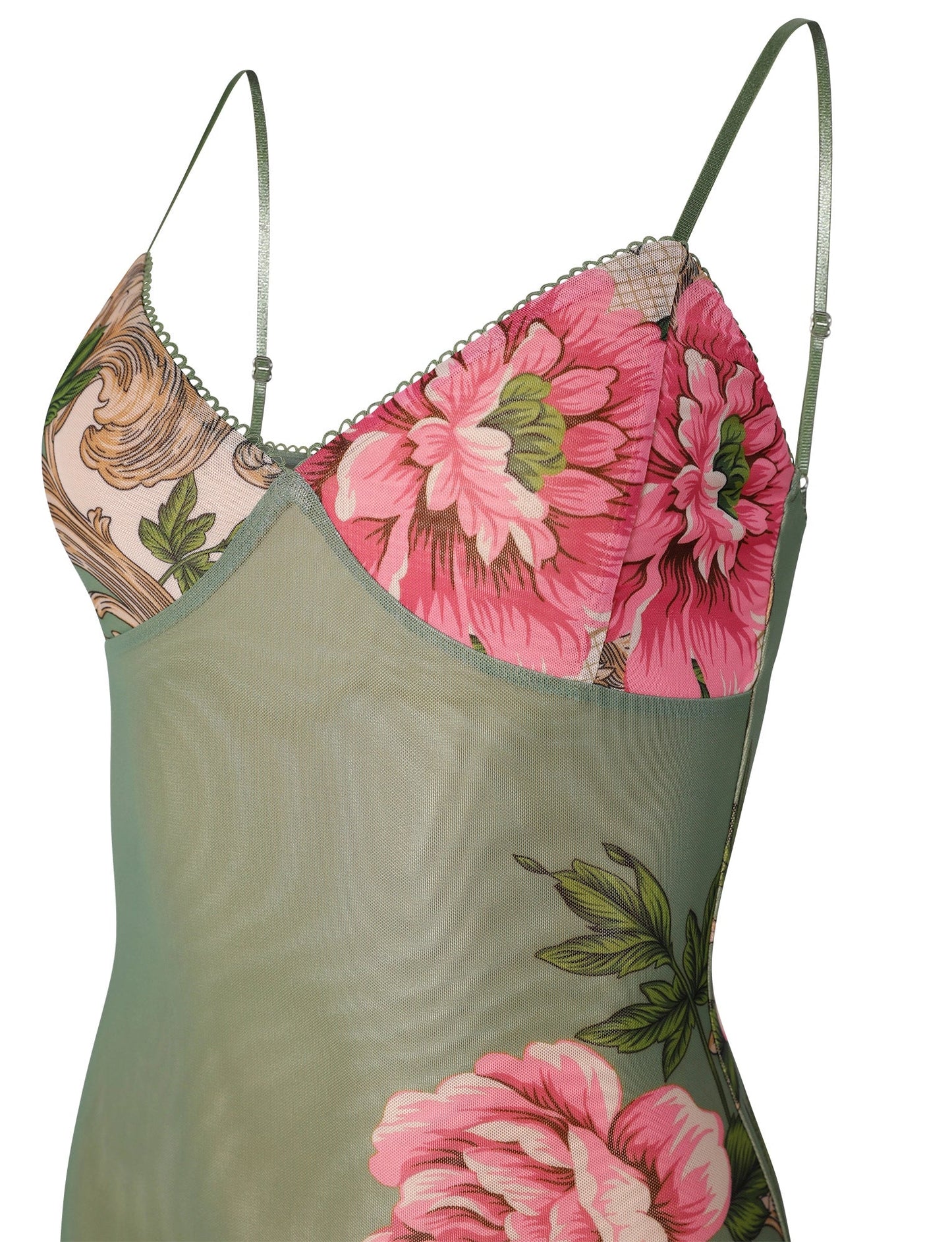 Arlette Radiant Floral Maxi Dress - Green