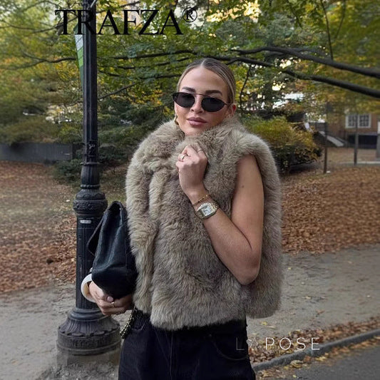 Corbin Faux Fur Lapel Vest