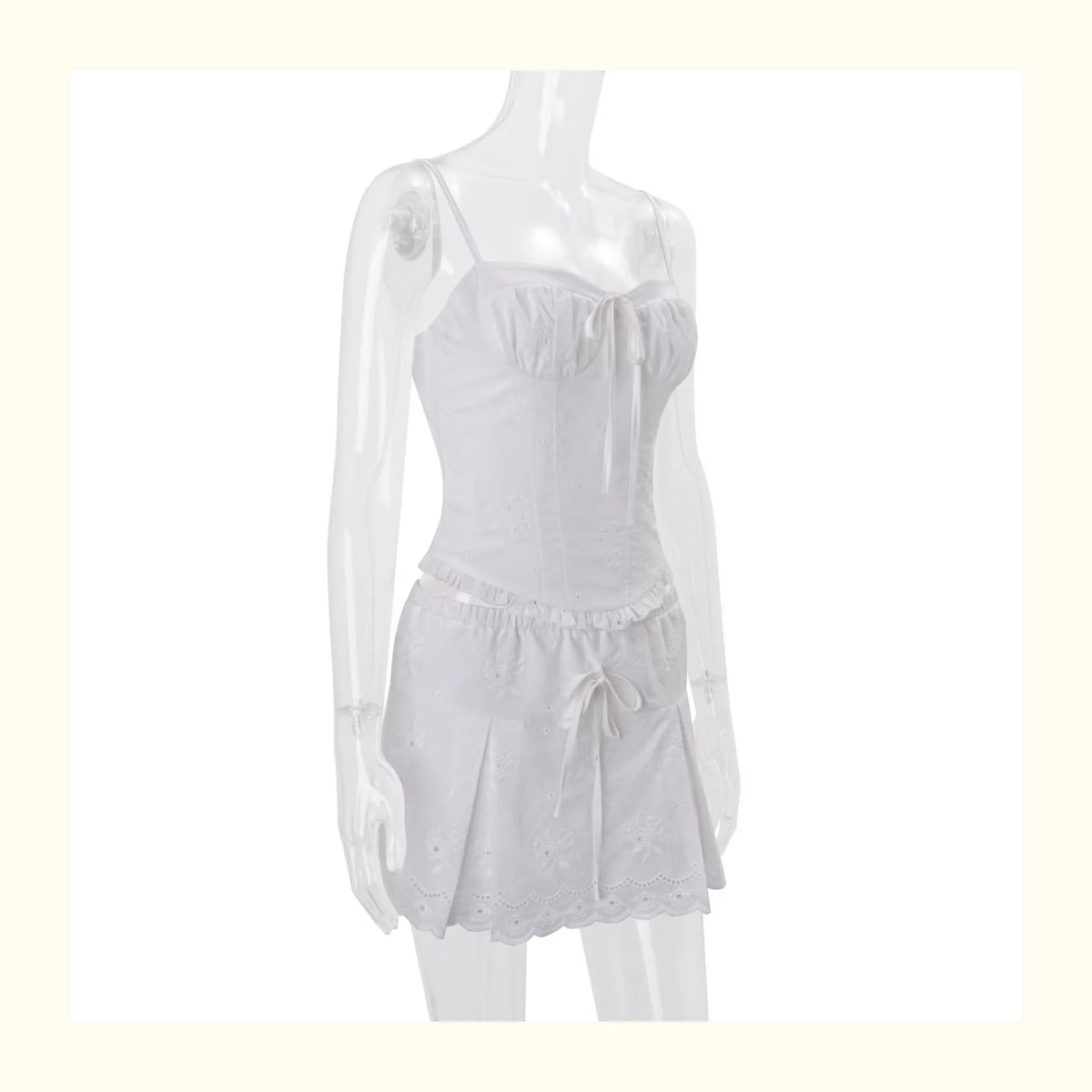 Corset Detail Skirt Set