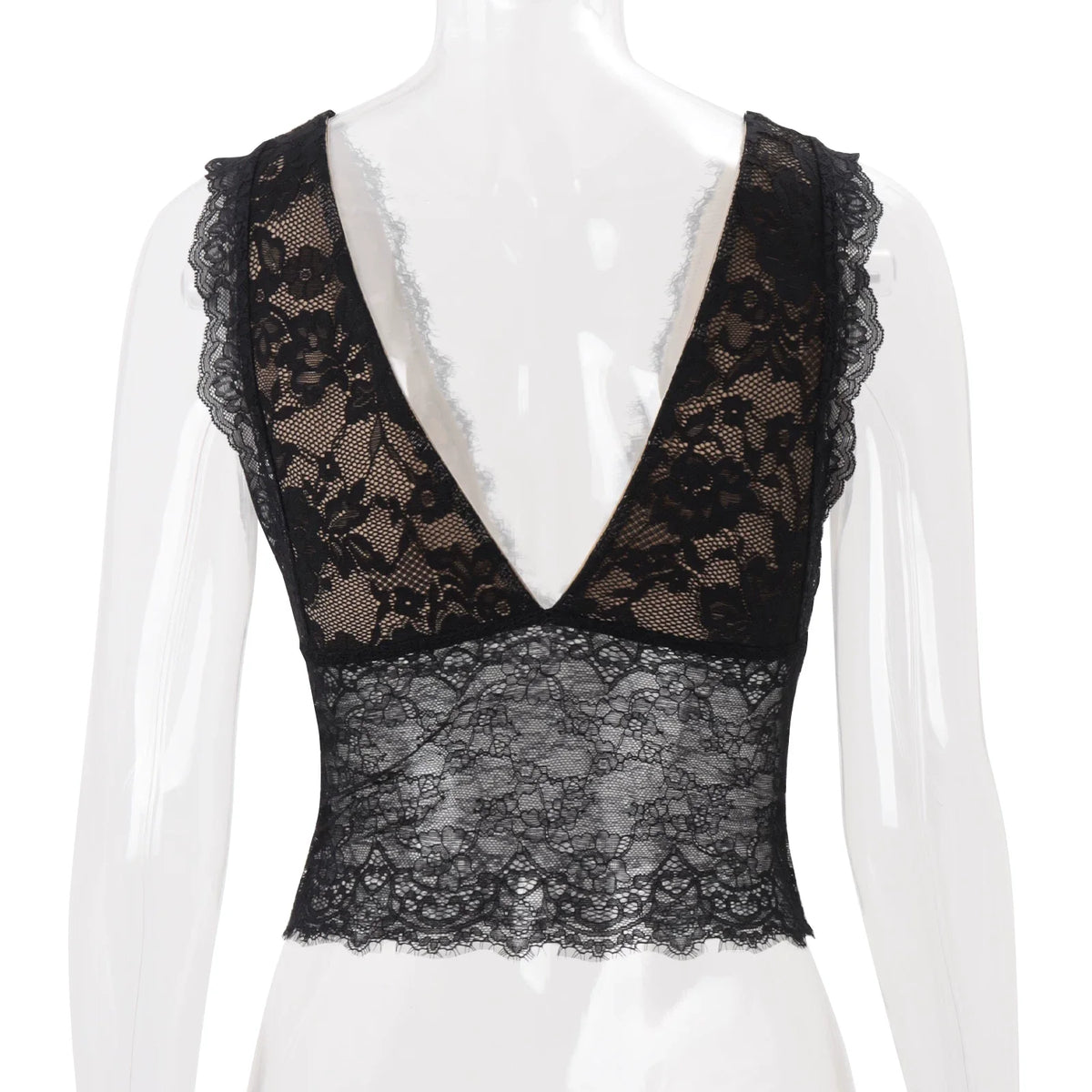 Erabella Deep V-Neck Lace Camisole