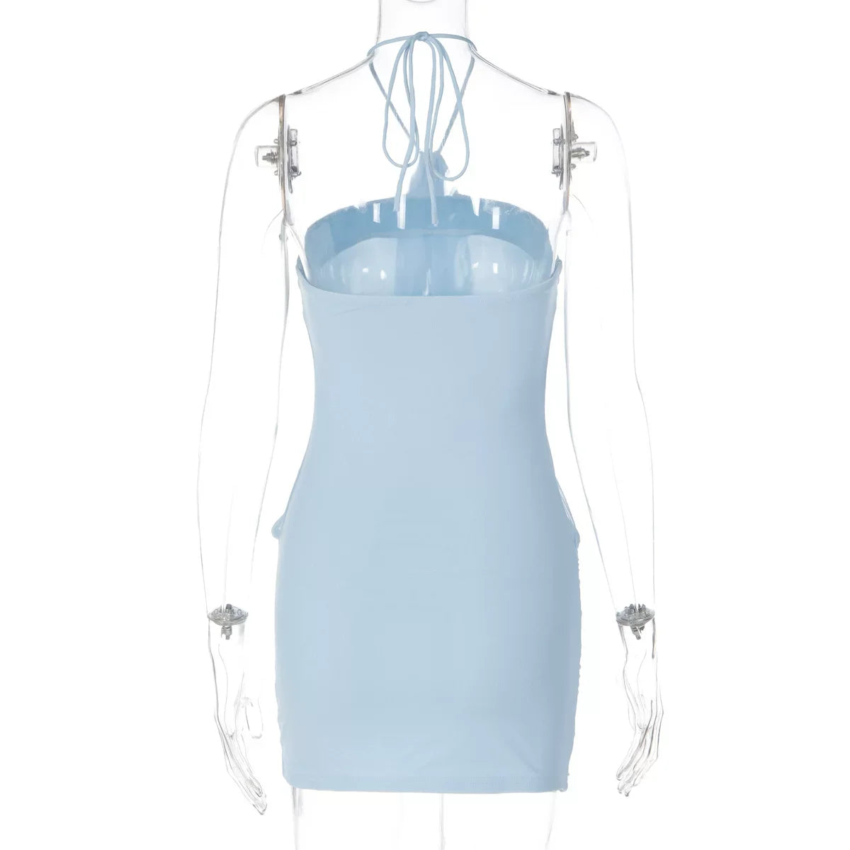 Kollyns Halter Draped Mini Dress