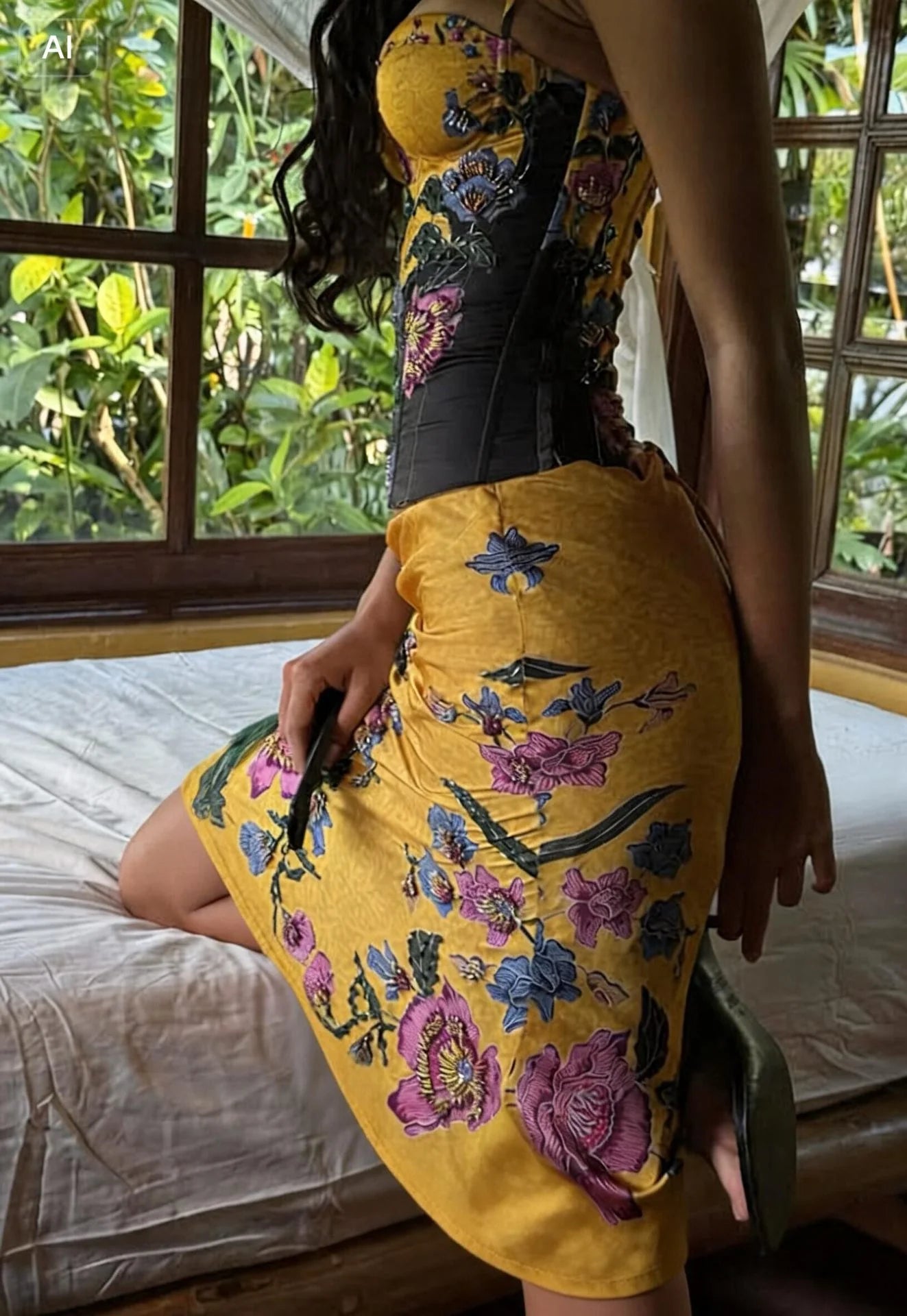 Karleigh Floral Corset Matching Set