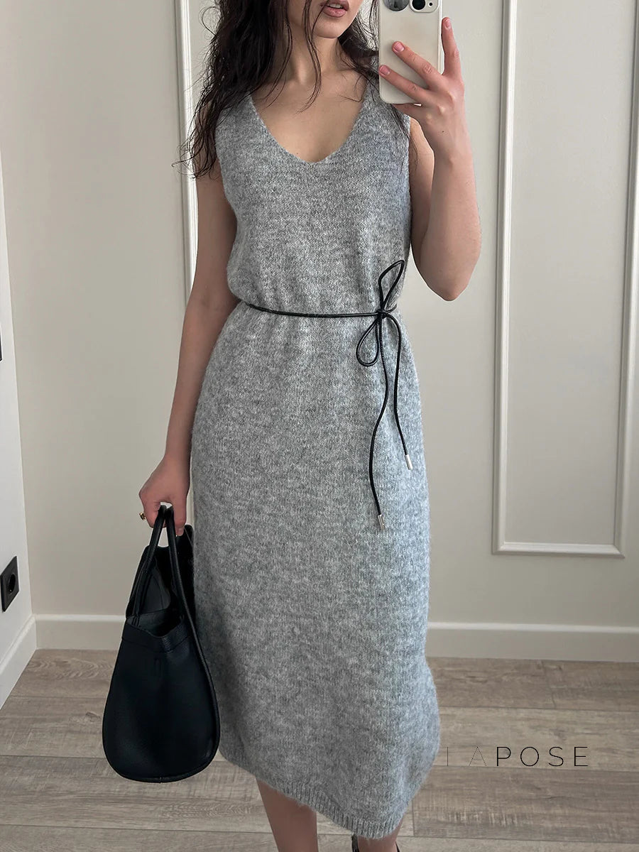 Lily Cozy Knit Dress & Long Cardigan Set