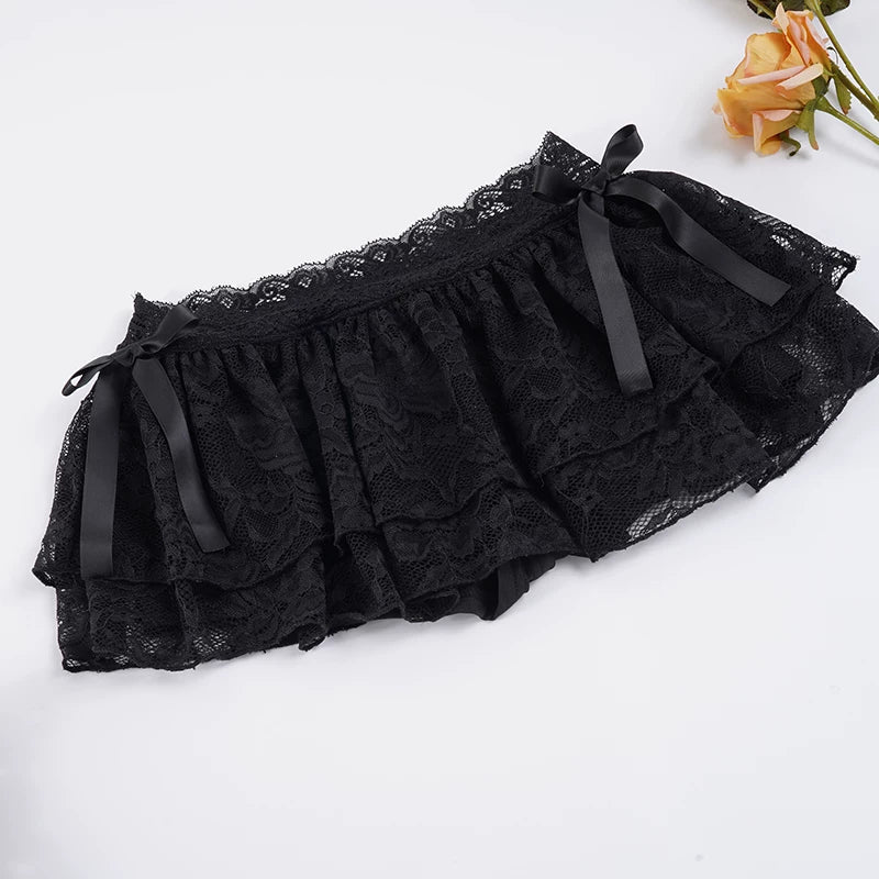 Marci Tiered Lace Mini Skirt