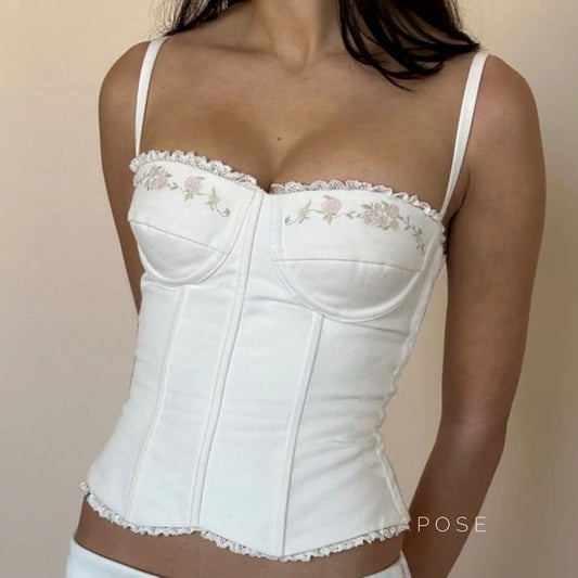 Nikita Floral Lace Corset Top