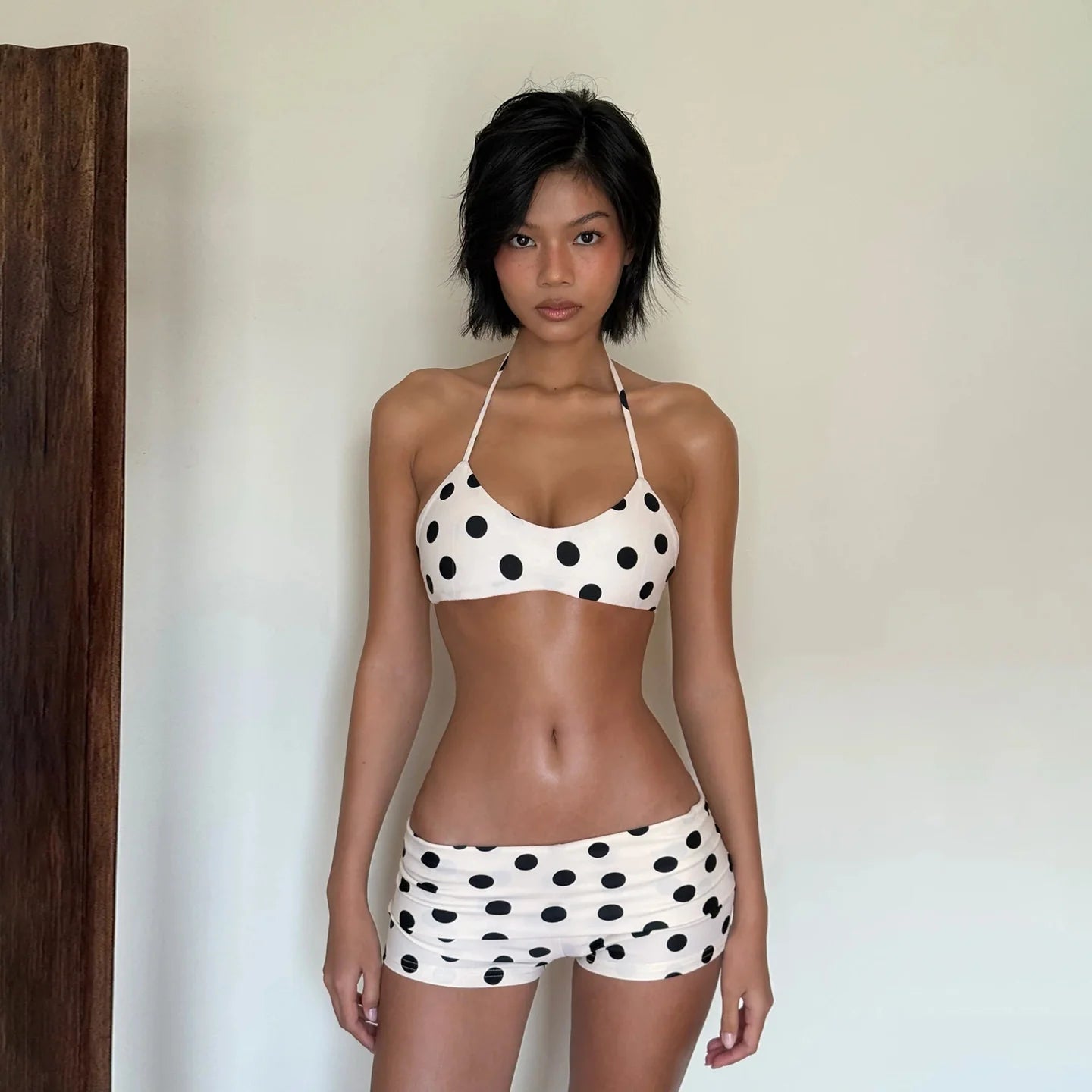 Polka Dot Halterneck Short Set