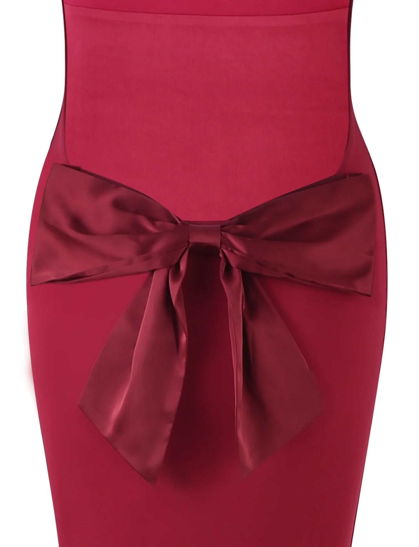 Sasha Satin Bow Maxi Dress
