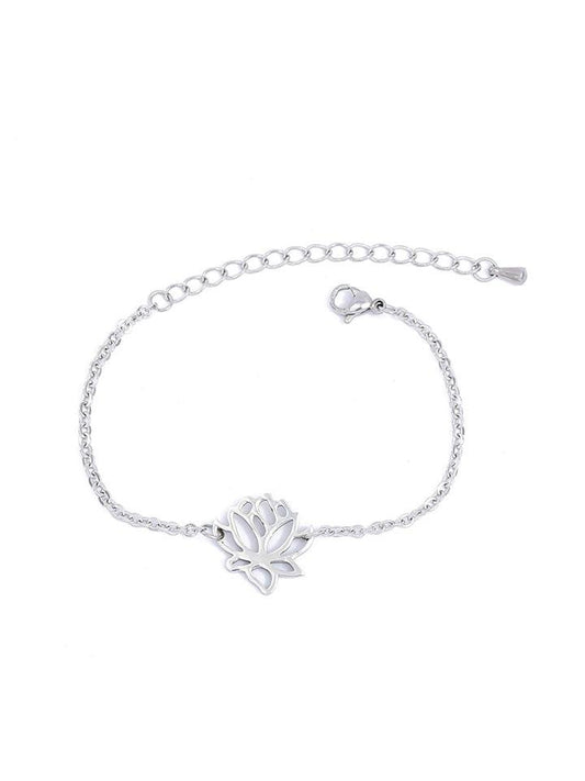 Lotus Pull Chain Bracelet for Women