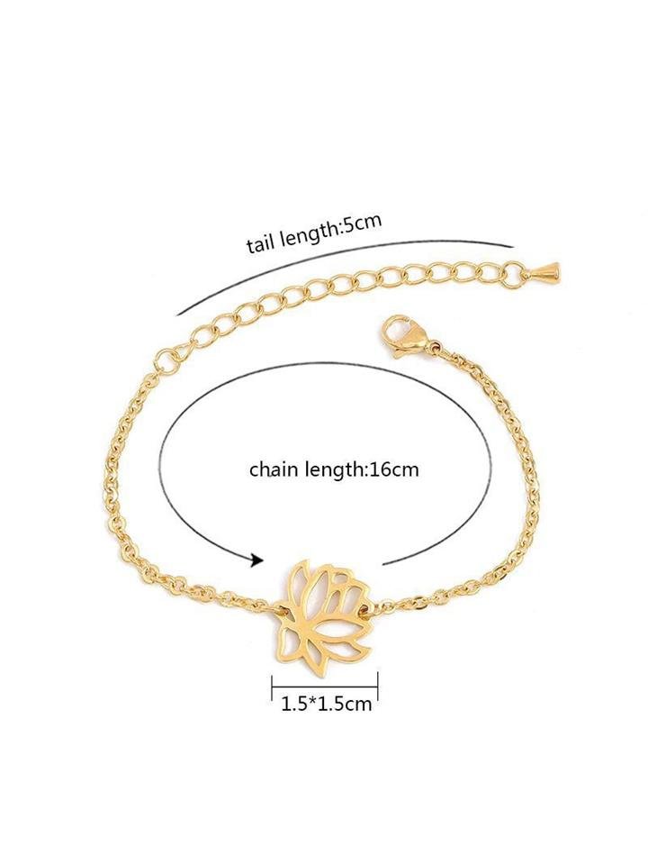 Lotus Pull Chain Bracelet for Women