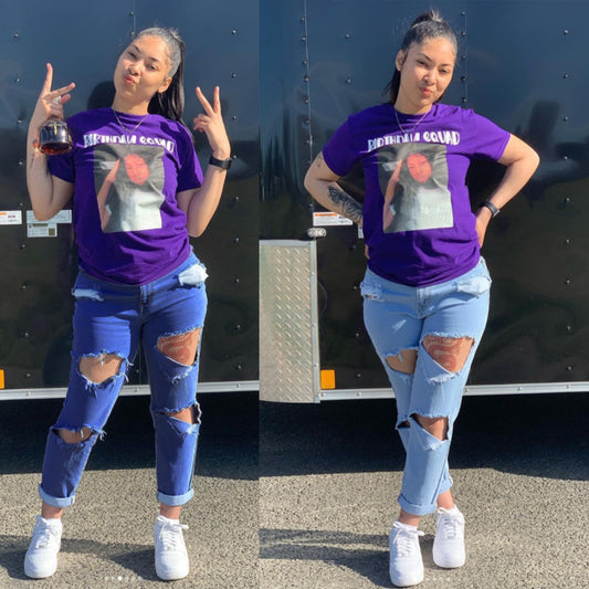 Vaqueros rasgados con corte elástico alto de color liso para mujer