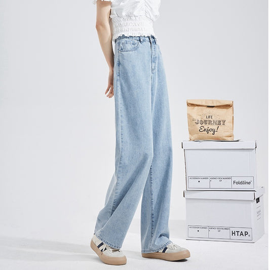 Vaqueros rectos casuales holgados a la moda para mujer