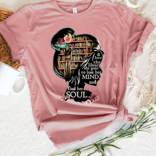 Camiseta informal de manga corta con cuello redondo y estampado gráfico 3D para mujer