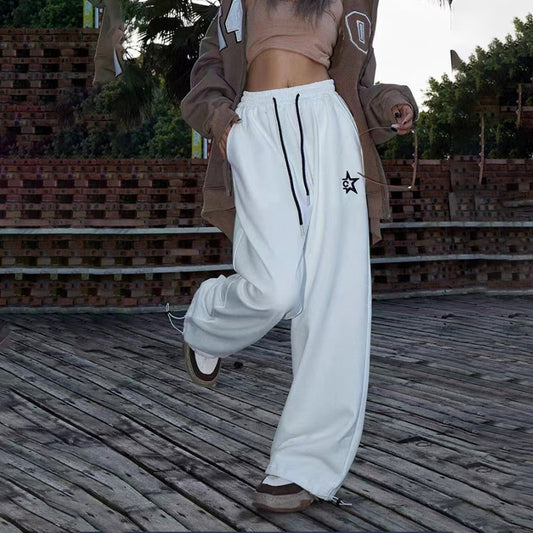 Women Fashion Casual Loose Drawstring Pants