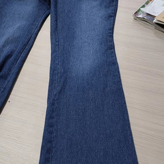 Vaqueros ajustados y acampanados informales de moda para mujer